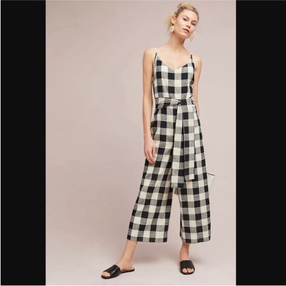 If by Sea Gingham Jumpsuit XS